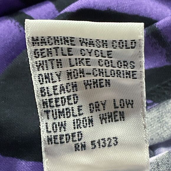 Kenneth Cole Womens Top size L Purple Black Pullover Drape V Neckline Stretch - Picture 8 of 10